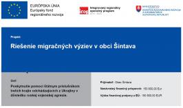 Riešenie migračných výziev v obci Šintava