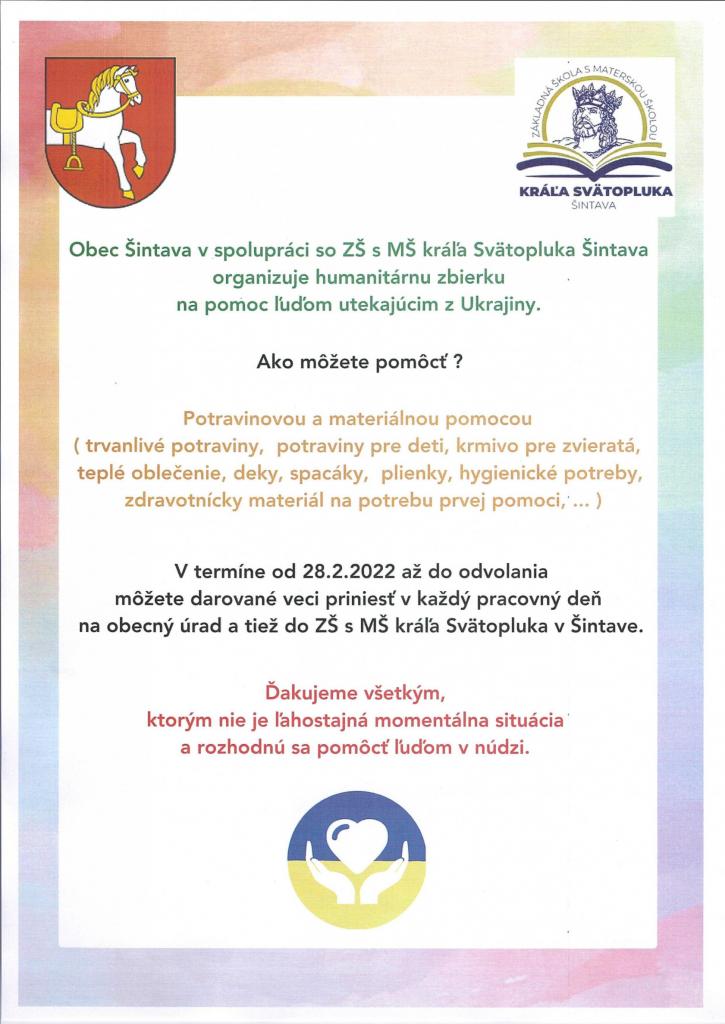 Humanitárna zbierka - Ukrajina